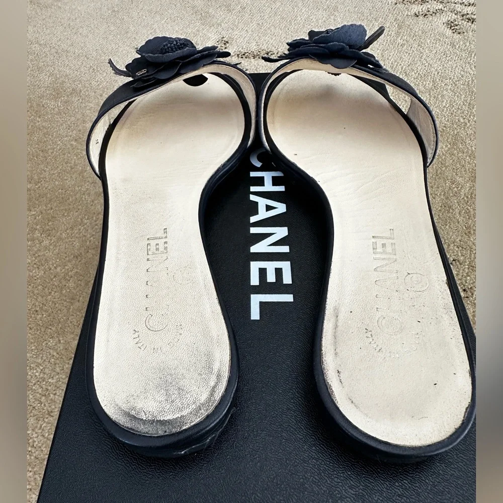 Chanel Flower Sandals (Blue)